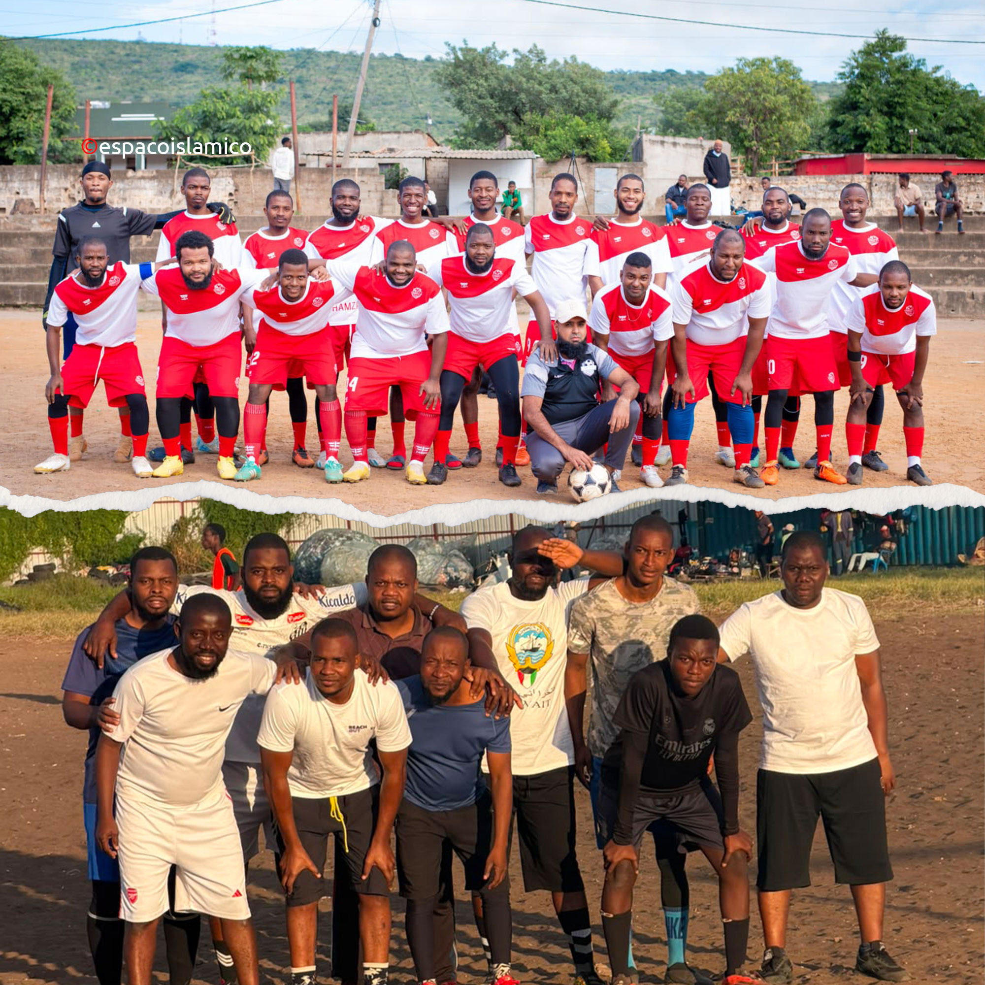 Estudantes da primeira e segunda geração do Instituto Hamza medem forças em partida de futebol