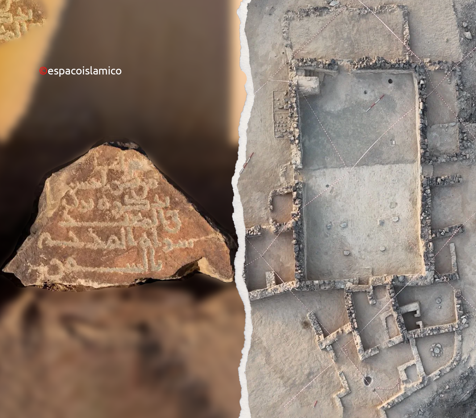 Arqueólogos descobrem mesquita de 1.300 anos com inscrição ao Profeta Muhammad (SAW)